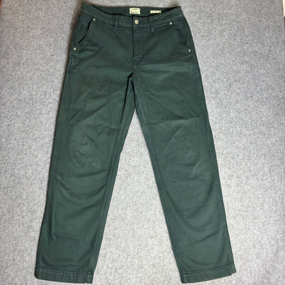 Cotton On Baggy Pants 33x32 Green Excellent Relaxed Fit Cotton Jeans Trousers